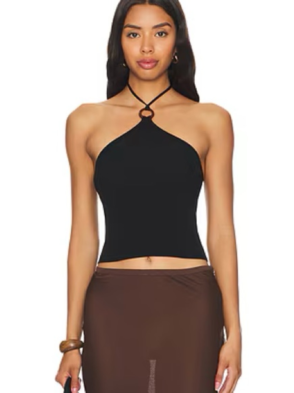 Rails Amora Black Halter Ring Cami